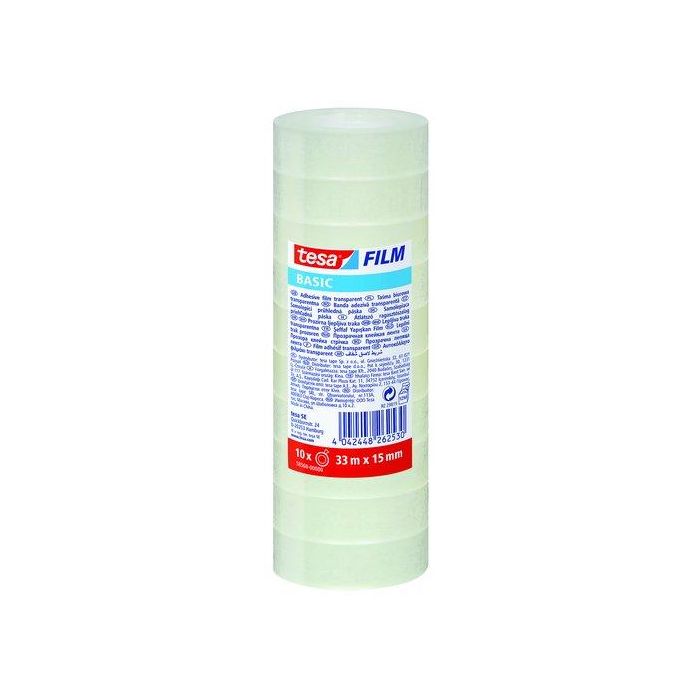 Cinta Adhesiva Tesa Basic Transparent Rollo 33X15 Torre De 10
