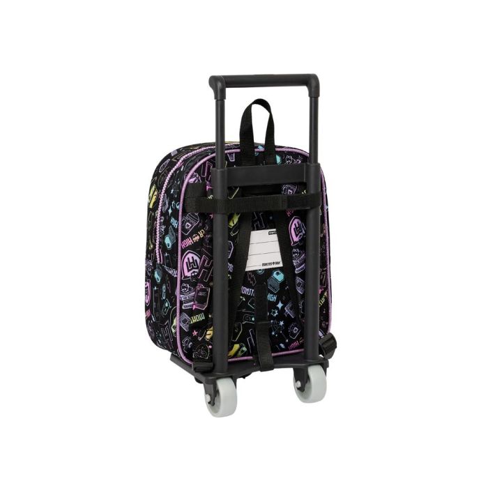 Mochila Escolar con Ruedas Monster High Negro 22 x 27 x 10 cm 1