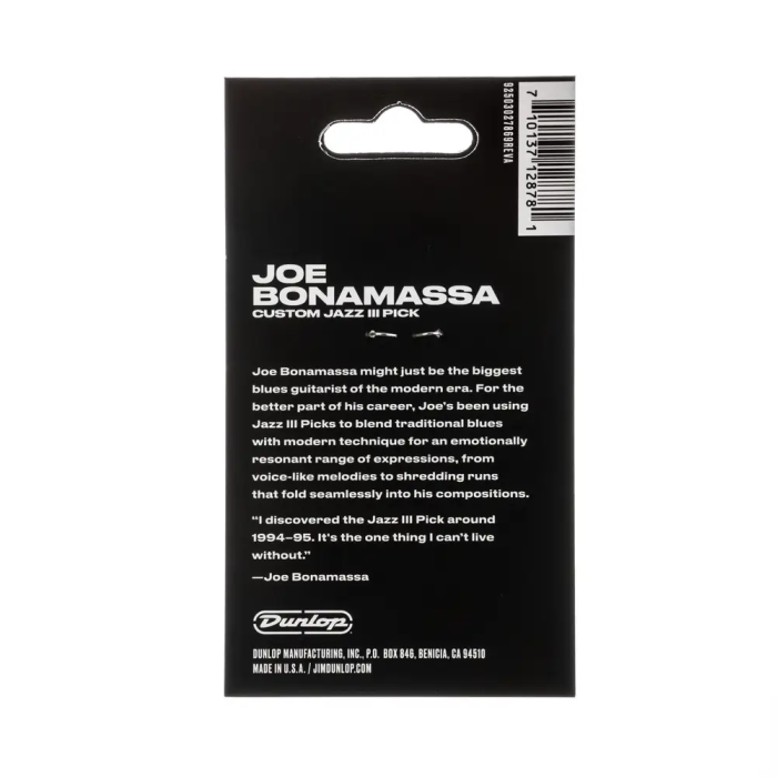 Dunlop Pack 6 Púas Signature Joe Bonamassa Custom Jazz III Variado 1