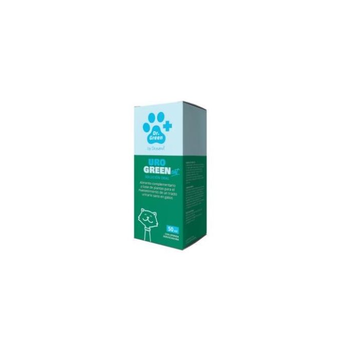 Dr. Green Veterinaria Urogreen Cat Gatos, Apoyo Tracto Urinario Normal, Extractos Naturales 50 ml