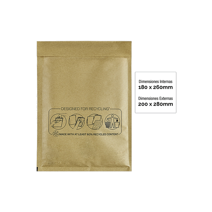 Fellowes Bolsa De Burbujas Banker Box Nº14 Acolchada 180x265 mm Kraft -Pack De 10- 1