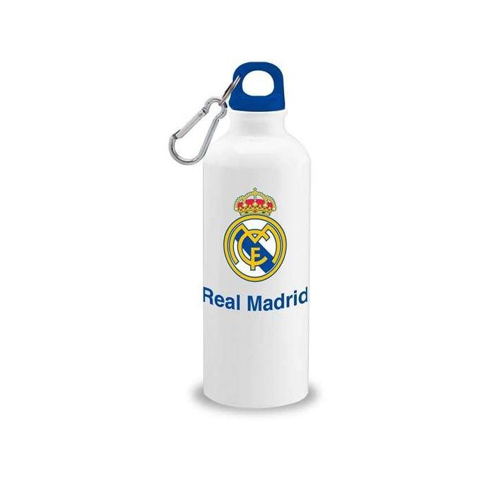 Cantimplora aluminio real madrid 500 ml con mosqueton Cantimplora aluminio real madrid 500 ml con mosqueton