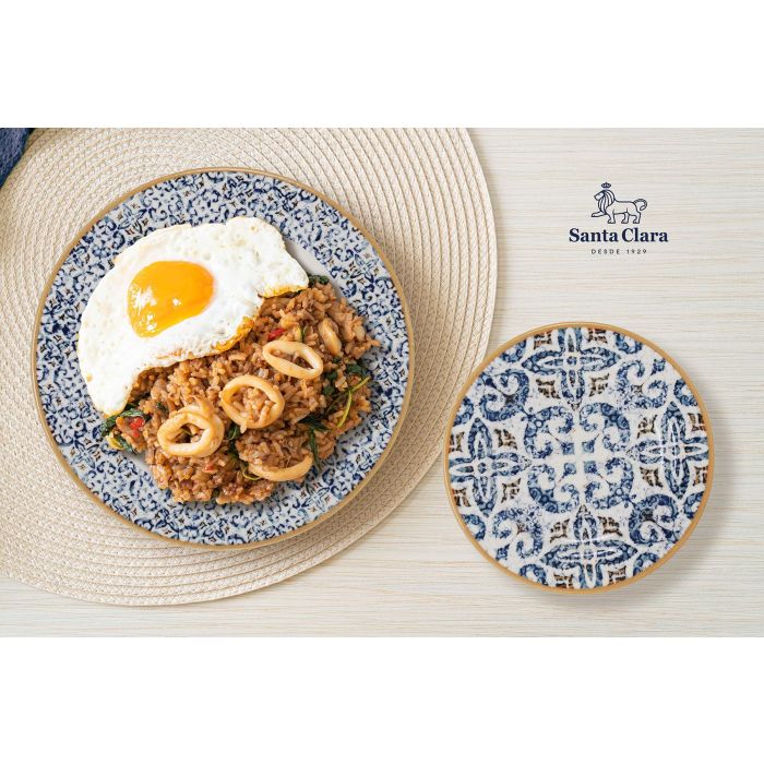 Vajilla Santa Clara Villaboa 12Pcs - Stoneware vitrificado, resistente para lavavajillas y microondas (2 Unidades) 8 Vajilla Santa Clara Villaboa 12Pcs - Stoneware vitrificado, resistente para lavavajillas y microondas (2 Unidades) 8