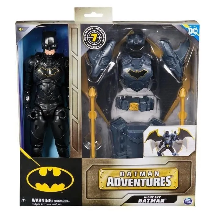 Spin Master SPI681147026223 Figura Batman Adventures 30 cm con Accesorios Aéreos 4