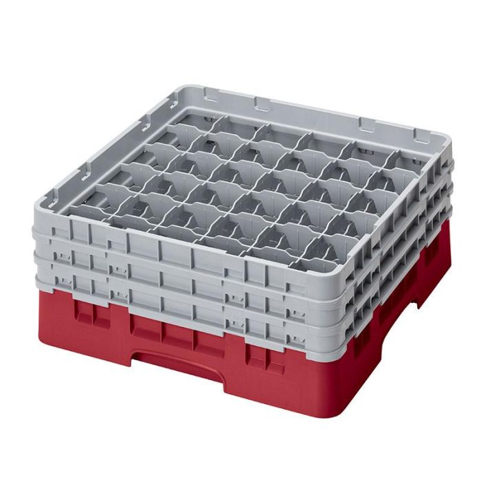 CAMBRO - 36S638-416 - Cesta de lavado 36 comp. 3 alturas - 7,2 cm Ø máx. - alt. máx. 17,6 cm - 50 x 50 x 22,5 cm - Arándano