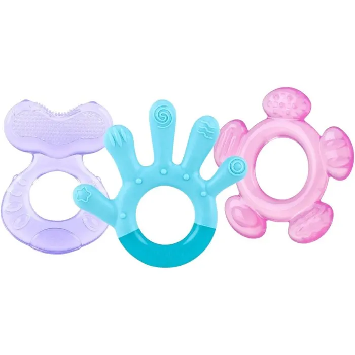 Nuby Anillos de Dentición NUB0048526928750, Mordedor 3 Etapas Apto para Refrigerador - Azul, Morado, Rosa - A partir de 3 Meses Nuby Anillos de Dentición NUB0048526928750, Mordedor 3 Etapas Apto para Refrigerador - Azul, Morado, Rosa - A partir de 3 Meses