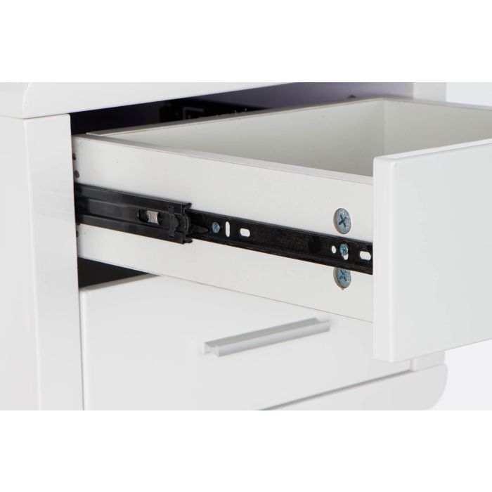 DKD Home Decor Escritorio Moderno Blanco Plateado 120x55x76 cm 4