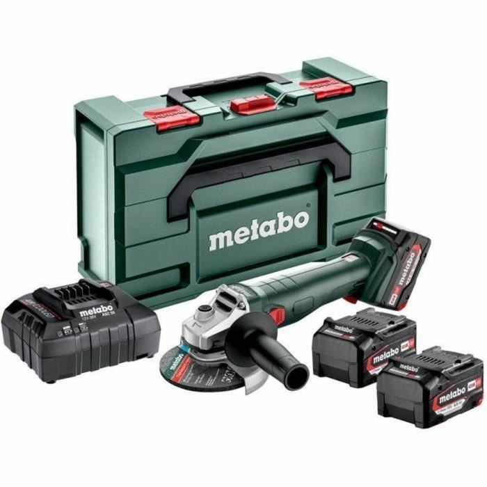 Juego de amoladora angular a batería - METABO - W 18 L 9-125 Quick - 18 V - MetaBOX 165 L