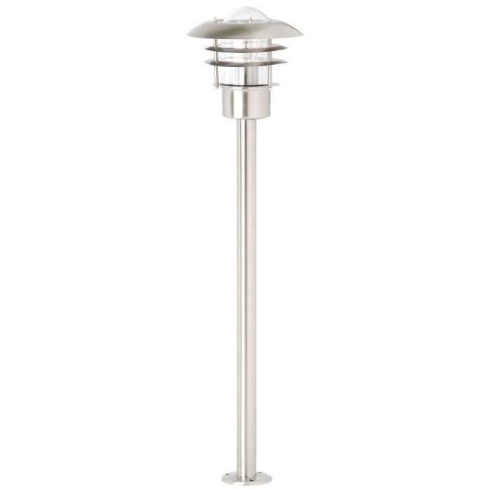 Poste exterior TERRENCE Al. 90 cm - BRILLIANT - Acero - Se necesita 1 bombilla E27 1