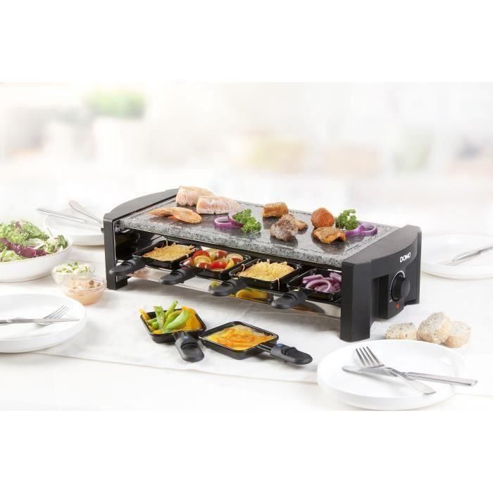 Maquina Raclette DOMO DO9039G - 8 Personas - Piedra pulida - 1300W 5