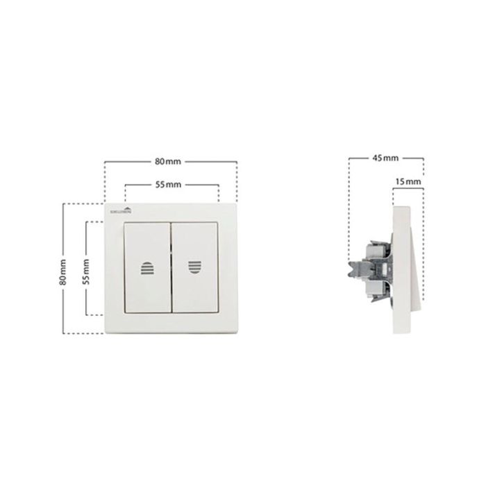 Interruptor para enrolladores 2 botones. 23005 schellenberg 1