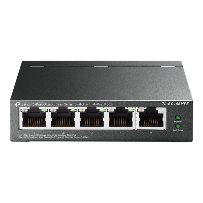 TP-Link TL-SG105MPE Switch Gigabit Ethernet 5 Puertos PoE Negro