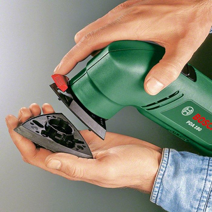 Bosch PDA 180 Lijadora Multi-uso 180W, Sistema SDS, Extracción Polvo, 3 Abrasivos, ideal para Esquinas y Acabados 1 Bosch PDA 180 Lijadora Multi-uso 180W, Sistema SDS, Extracción Polvo, 3 Abrasivos, ideal para Esquinas y Acabados 1