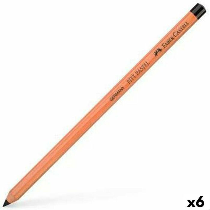 Lápices de colores Faber-Castell Pitt Pastell Negro 6 Piezas 0 Lápices de colores Faber-Castell Pitt Pastell Negro 6 Piezas 0