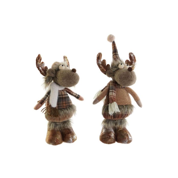 Figura DKD Home Decor Marron 12 x 35 x 14 cm (2 Unidades) Figura DKD Home Decor Marron 12 x 35 x 14 cm (2 Unidades)
