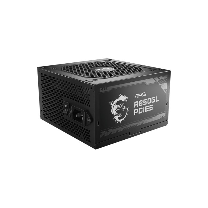 MSI MAG A850GL PCIE5 Fuente de Alimentación 850W 80 PLUS Gold, Totalmente Modular, ATX - 306-7ZP8A11-CE0 MSI MAG A850GL PCIE5 Fuente de Alimentación 850W 80 PLUS Gold, Totalmente Modular, ATX - 306-7ZP8A11-CE0