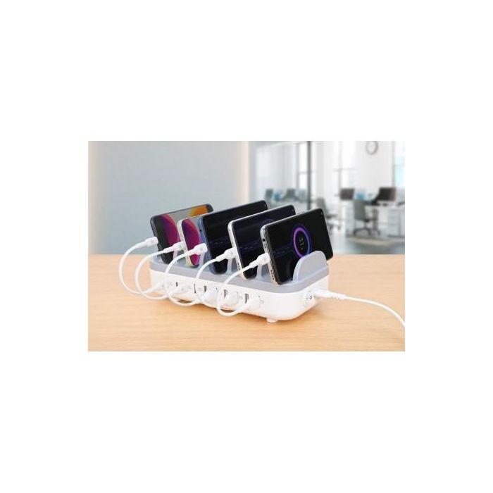 MANHATTAN 180856 Estación de Carga USB 10 Puertos 120W Blanco/Gris 5 MANHATTAN 180856 Estación de Carga USB 10 Puertos 120W Blanco/Gris 5