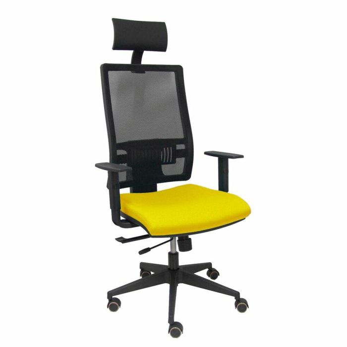 Silla de Oficina con Cabecero Piqueras y Crespo B10CRPC Amarillo Silla de Oficina con Cabecero Piqueras y Crespo B10CRPC Amarillo