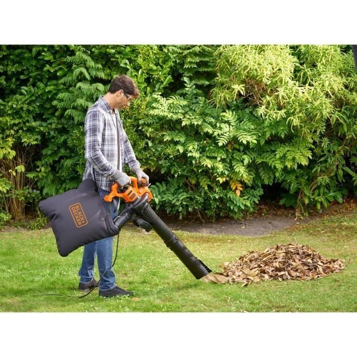 Aspirador Soplador con Cable BLACK+DECKER BEBL260-QS 2600W - Capacidad 40L Volumen de aspiración 11,8m3/min 3 Aspirador Soplador con Cable BLACK+DECKER BEBL260-QS 2600W - Capacidad 40L Volumen de aspiración 11,8m3/min 3