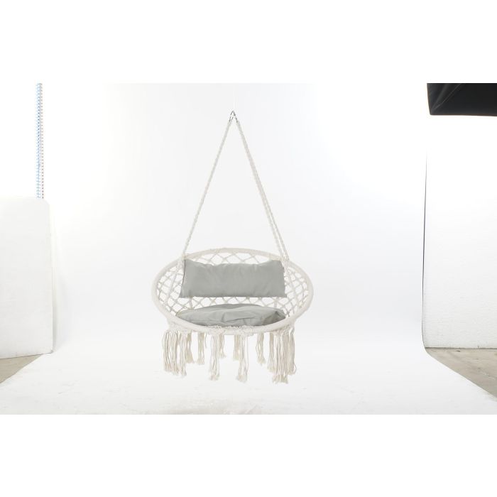 DKD Home Decor Silla Colgante Terraza Y Jardin Crudo Gris 62 x 123 x 82 cm 5