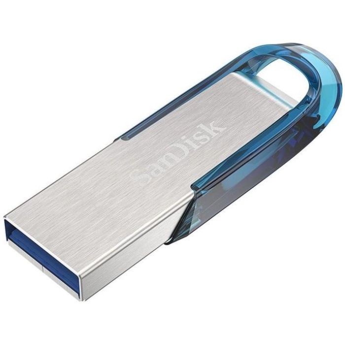 STICK 128 GB SanDisk Ultra Flair - 3.2 Gen 1 - Blau - Silber 4 STICK 128 GB SanDisk Ultra Flair - 3.2 Gen 1 - Blau - Silber 4