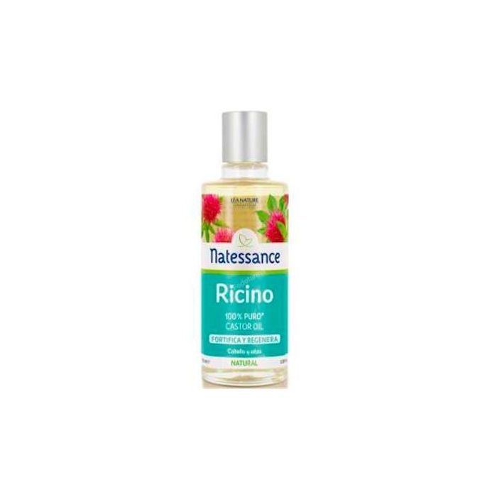 NATESSANCE Aceite de Ricino 100% Puro Fortalecedor Capilar y Uñas 100ml – Promueve Crecimiento y Brillo
