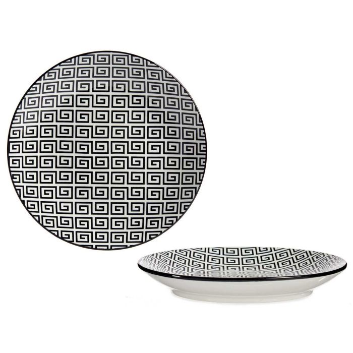Plato Postre 20 cm Geométrico Negro Vessia - Porcelana (24 Unidades) Plato Postre 20 cm Geométrico Negro Vessia - Porcelana (24 Unidades)