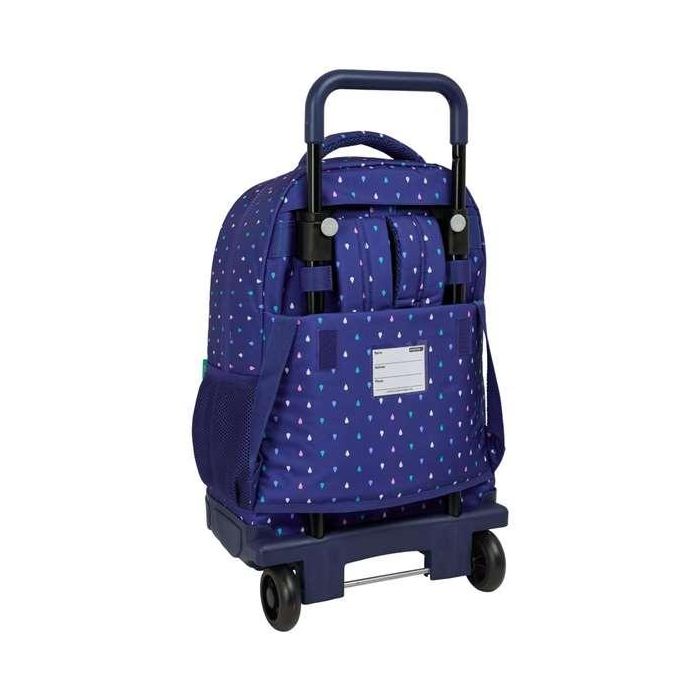 Benetton Trolley Compact Drop 45cm Equipaje de Mano Mochila Extraíble Compartimento Principal Gran Capacidad Bolsillo Frontal Lateral Asa Acolchada Base Reforzada 1