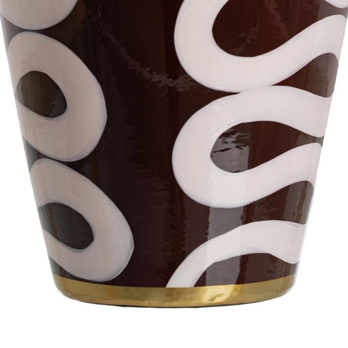 Tibor Blanco-Marrón Porcelana Decoración 19 X 19 X 48 cm