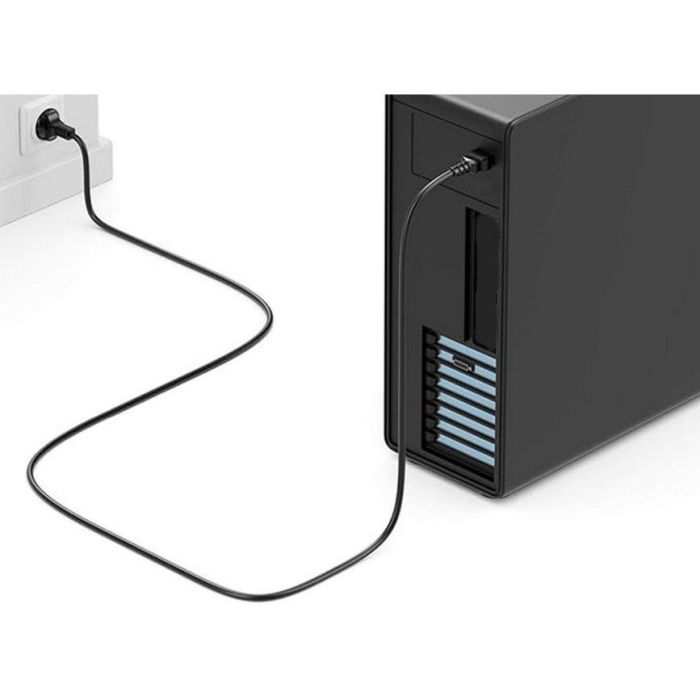 EQUIP 112110 Cable de Alimentación C18 a Schuko, 1.80m, Ángulo 180°, Negro 3