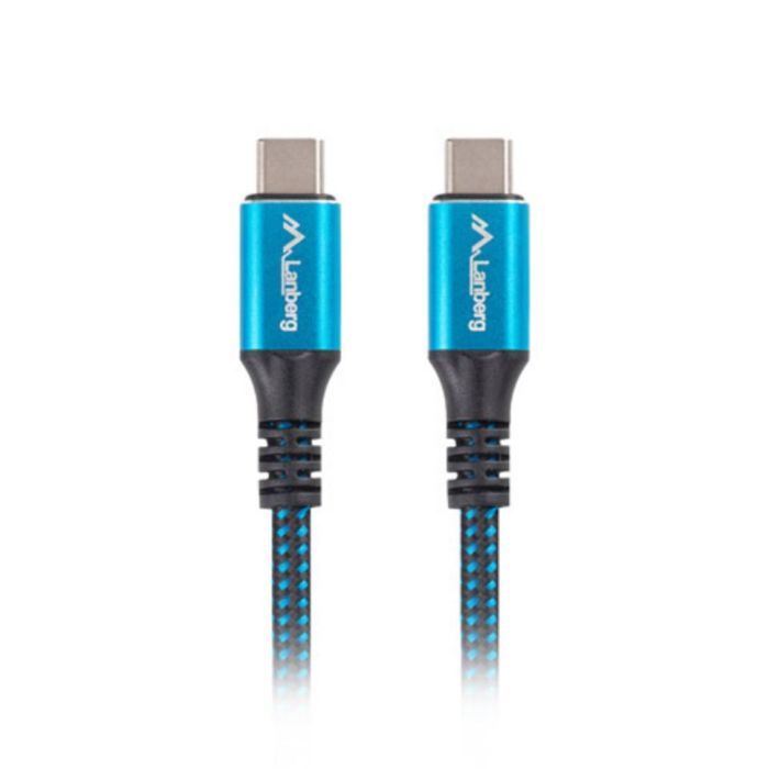 Lanberg CA-CMCM-45CU-0012-BK cable USB 0,12 m USB4 Gen 2x2 USB C Negro, Azul Lanberg CA-CMCM-45CU-0012-BK cable USB 0,12 m USB4 Gen 2x2 USB C Negro, Azul