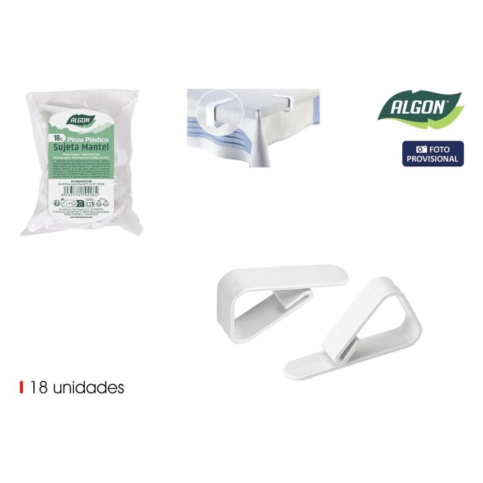 Inde Set 18 Pinza Sujeta Mantel Ps 3.9x1.3x5.5 cm 0 Inde Set 18 Pinza Sujeta Mantel Ps 3.9x1.3x5.5 cm 0