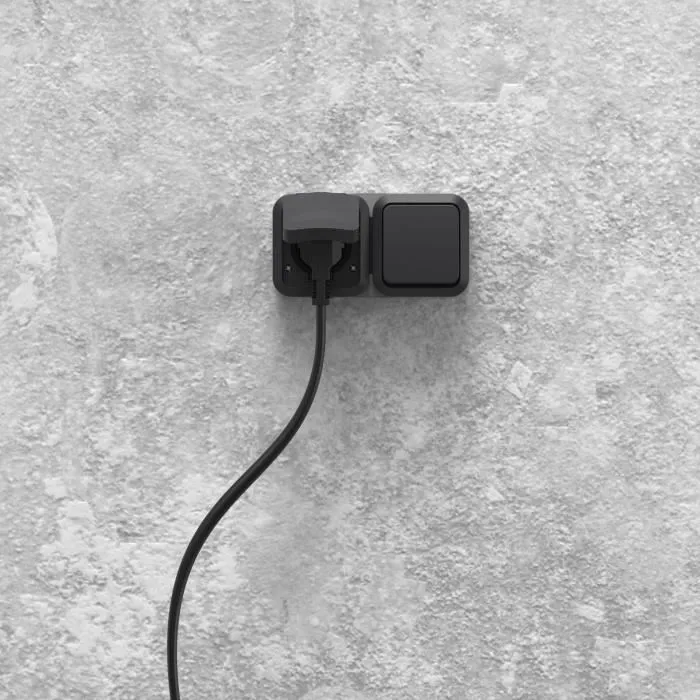 QUARX Toma Doble Aqua Pro Exterior Vertical IP55 250V 16A 2