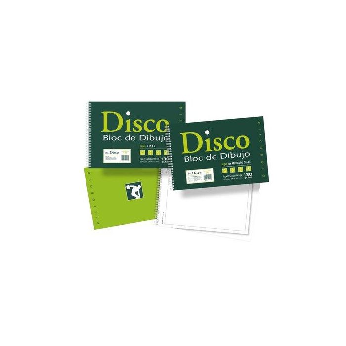 Bloc De Dibujo Zorrilla Disco Con Espiral Liso Con Recuadro 230X340 Mm 130G 20H (Set de 12)