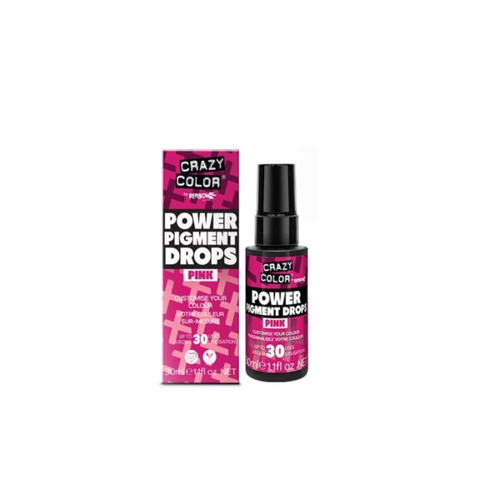 Crazy Color Power Drops Pink 30ml - Intensifica tu color con gotas de pigmento para mezclar con acondicionador Crazy Color Power Drops Pink 30ml - Intensifica tu color con gotas de pigmento para mezclar con acondicionador