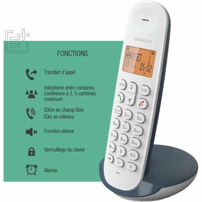 Teléfono Fijo Logicom DECT ILOA 150 SOLO Pizarra 0 Teléfono Fijo Logicom DECT ILOA 150 SOLO Pizarra 0