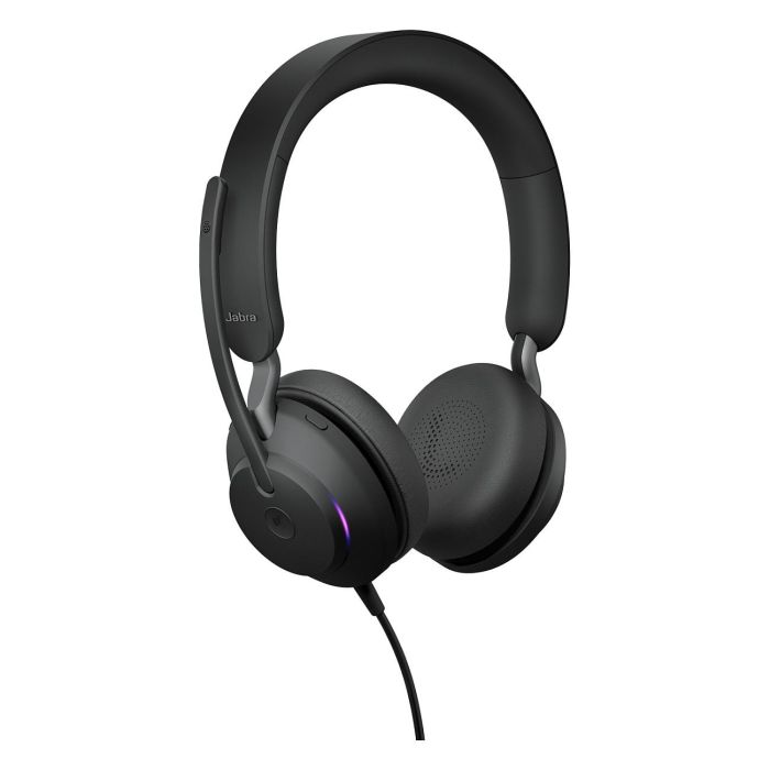Jabra Evolve2 40 SE Auriculares USB C/A MS Stereo Negros con Micrófono Boom y Conexión Alámbrica para Llamadas/Música