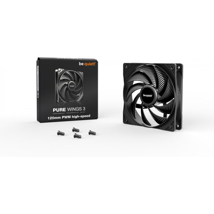 Be Quiet! Pure Wings 3 PWM high-speed 120mm Ventilador Negro 2100 RPM 4 Pines 2