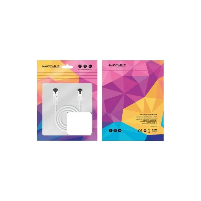 Nanocable Cable de Red RJ45 SSTP Cat.8.1 2GHz LSZH AWG26 1m Blanco 10.20.2001-W 1 Nanocable Cable de Red RJ45 SSTP Cat.8.1 2GHz LSZH AWG26 1m Blanco 10.20.2001-W 1