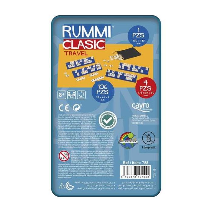 Juego rummi classic de viaje en caja de metal 11,5x19,5 cm 3 Juego rummi classic de viaje en caja de metal 11,5x19,5 cm 3