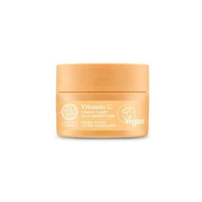 NATURA SIBERICA Oblepikha C-Berrica Crema Facial Tonificante 50ml, Hidratante con Vitamina C y Ácido Hialurónico, Vegana