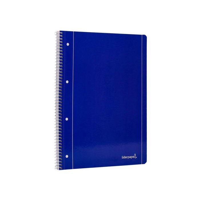 Cuaderno Espiral Liderpapel A4 Micro Serie Azul Tapa Blanda 80H 75 gr Horizontal Con Margen 4 Taladros Azul 3