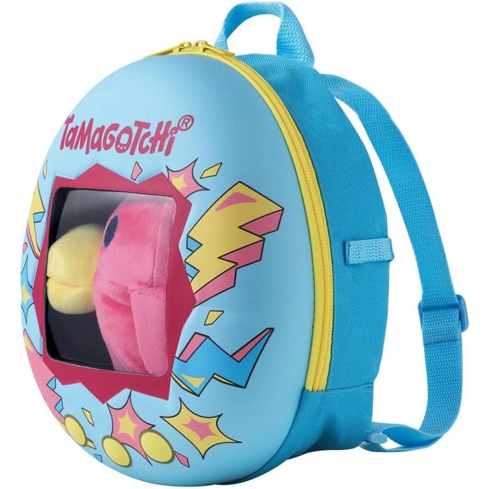 Bandai Mochila Tamagotchi Hashizotchi Peluche Interactivo para Cuidar y Transportar, con Ventana y Asas Ajustables, 4 Diseños Disponibles 4 Bandai Mochila Tamagotchi Hashizotchi Peluche Interactivo para Cuidar y Transportar, con Ventana y Asas Ajustables, 4 Diseños Disponibles 4
