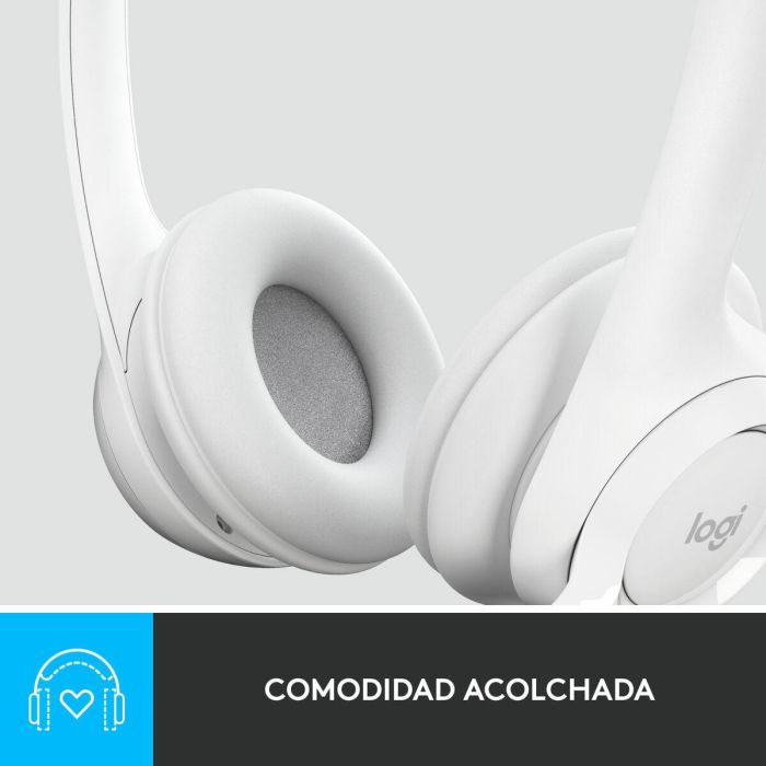 Logitech H390 Auriculares USB-A con Microfono con Cancelacion de Ruido y Almohadillas de Piel Sintetica para Ordenador, Reuniones, Musica, 1.9 m