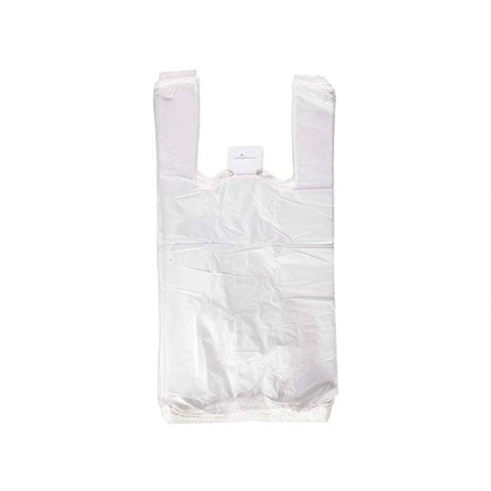 Blanca Bolsa Camiseta 70% Reciclada Blanca 50 mc 30x40 cm Apta Legislación Bolsas 2021 1