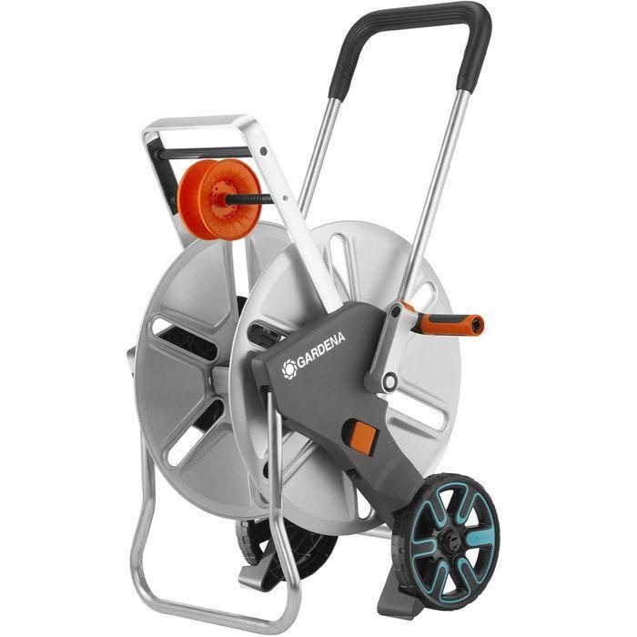 Enrollador de manguera con ruedas de metal GARDENA AquaRoll L Easy 1 Enrollador de manguera con ruedas de metal GARDENA AquaRoll L Easy 1