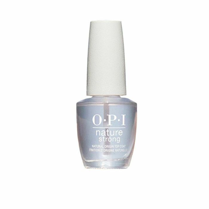OPI NATURE STRONG Esmalte de Uñas Top Coat Vegano con Ingredientes Naturales para Brillo, Resistencia y Larga Duración 15 ml