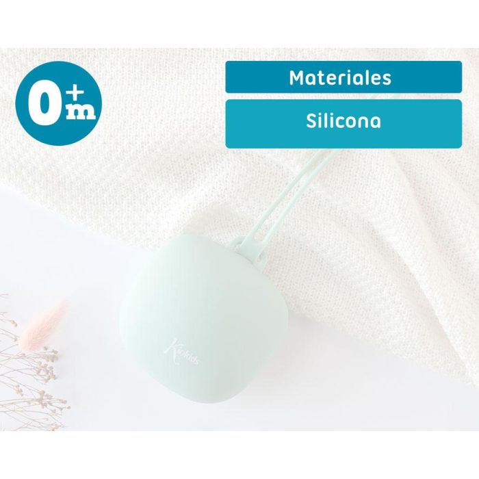 KioKids Guardachupetes Portachupetes de Silicona con Lazo, Higiénico y Seguro para Transportar 1 Chupete Bebé +0 Meses Sage 4 KioKids Guardachupetes Portachupetes de Silicona con Lazo, Higiénico y Seguro para Transportar 1 Chupete Bebé +0 Meses Sage 4