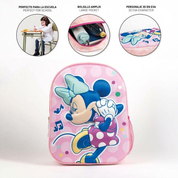 Cerdá Mochila Infantil 3D Minnie Mouse, Medidas 25x31x10 cm, Diseño Volumétrico, Edad Mínima Recomendada +3 Años, Color Rosa 5 Cerdá Mochila Infantil 3D Minnie Mouse, Medidas 25x31x10 cm, Diseño Volumétrico, Edad Mínima Recomendada +3 Años, Color Rosa 5