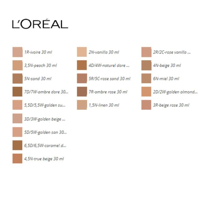 Base de Maquillaje Fluida Accord Parfait L'Oreal Make Up (30 ml) (30 ml) 11 Base de Maquillaje Fluida Accord Parfait L'Oreal Make Up (30 ml) (30 ml) 11